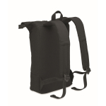 Sac à dos roll-top pour ordinateur portable 15 pouces, coton recyclé couleur noir deuxième vue