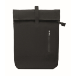 Sac à dos roll-top pour ordinateur portable 15 pouces, coton recyclé couleur noir