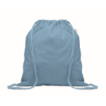 Sac à dos en corde de coton recyclé et RPET 140g/m² couleur noir mat
