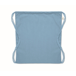 Sac à dos en corde de coton recyclé et RPET 140g/m² couleur noir mat deuxième vue
