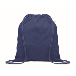 Sac à dos en corde de coton recyclé et RPET 140g/m² couleur bleu roi