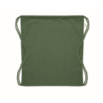Sac à dos en corde de coton recyclé et RPET 140g/m² couleur vert foncé deuxième vue