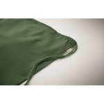 Sac à dos en corde de coton recyclé et RPET 140g/m² couleur vert foncé troisième vue photographique