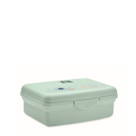 Boîte à déjeuner enfants en polypropylène recyclé à clip de 700 ml couleur vert menthe vue avec zone d'impression