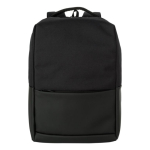 Sac à dos pour ordinateur portable en polyester avec sangle 15 pouces couleur noir septième vue