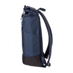 Sac à dos à enroulement pour ordinateur et bretelles rembourrées 15” couleur bleu quatrième vue