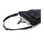 Sac à dos ordinateur portable 15” avec 2 poches à fermeture velcro couleur noir quatrième vue