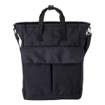 Sac à dos ordinateur portable 15” avec 2 poches à fermeture velcro couleur noir septième vue