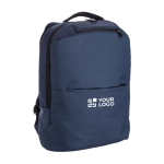 Sac à dos pour ordinateur portable 15 pouces avec 2 poches avant couleur bleu avec zone d'impression