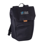 Sac à dos pour ordinateur portable 15 pouces fermeture métallique couleur noir avec zone d'impression