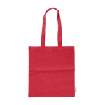 Sac en coton 100% recyclé, disponible en plusieurs couleurs, 120 g/m² couleur rouge première vue