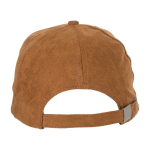 Casquette en polyester 6 panneaux fermeture boucle métallique 110 g/m² couleur marron cinquième vue