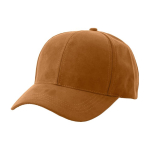 Casquette en polyester 6 panneaux fermeture boucle métallique 110 g/m² couleur marron huitième vue