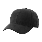 Casquette en polyester 6 panneaux fermeture boucle métallique 110 g/m² couleur noir cinquième vue