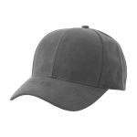 Casquette en polyester 6 panneaux fermeture boucle métallique 110 g/m² couleur gris première vue