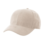 Casquette en polyester 6 panneaux fermeture boucle métallique 110 g/m² couleur beige première vue