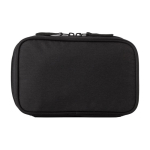 Trousse de toilette de voyage polyester compartiment et poches couleur noir deuxième vue