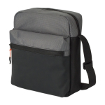 Sac bandoulière bicolore en polyester avec plusieurs compartiments couleur gris première vue
