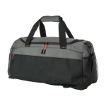 Sac de voyage bicolore avec compartiment latéral pour chaussures couleur gris première vue