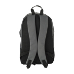 Sac à dos bicolore ordinateur portable 15” détails colorés couleur gris troisième vue