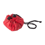 Sac de sport en toile pliable avec grand compartiment couleur rouge neuvième vue