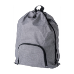 Sac à dos en polyester pliable avec poche extérieure couleur gris première vue