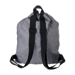Sac à dos en polyester pliable avec poche extérieure couleur gris deuxième vue