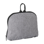 Sac à dos en polyester pliable avec poche extérieure couleur gris quatrième vue