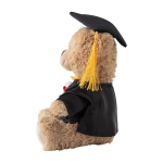 Ours en peluche avec robe de chambre, bonnet et diplôme de graduation couleur multicolore deuxième vue