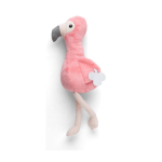 Peluche flamant rose avec possibilité de personnaliser l'étiquette couleur rose deuxième vue