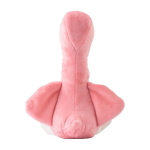 Peluche flamant rose avec possibilité de personnaliser l'étiquette couleur rose troisième vue