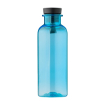 Bouteille en RPET poignée en caoutchouc et détail en bambou, 500 ml couleur bleu ultramarine première vue
