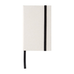 Carnet recyclé à couverture rigide élastique noir, pages rayées A6 couleur blanc/noir première vue
