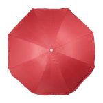 Parasol en polyester de couleur avec bord blanc et revêtement UV Ø150 couleur rouge première vue