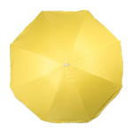 Parasol en polyester de couleur avec bord blanc et revêtement UV Ø150 couleur jaune première vue