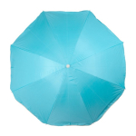 Parasol en polyester de couleur avec bord blanc et revêtement UV Ø150 couleur bleu ciel première vue