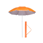 Parasol en polyester de couleur avec bord blanc et revêtement UV Ø150 avec zone d'impression
