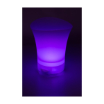 Seau à glace en ABS avec lumières colorées et haut-parleur intégré couleur blanc