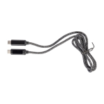 Câble de charge en nylon de 1 mètre avec ports USB-C 65W couleur noir cinquième vue