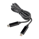 Câble de charge en nylon de 1 mètre avec ports USB-C 65W couleur noir septième vue