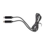 Câble de charge en nylon de 1 mètre avec ports USB-C 100W couleur noir cinquième vue