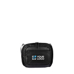 Sac isotherme en polyester avec bandoulière longue et ajustable couleur noir avec zone d'impression