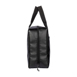 Sac isotherme en polyester avec poignées courtes pour le transport couleur noir troisième vue