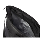 Sac isotherme en polyester avec fermeture velcro et bandoulière couleur noir troisième vue
