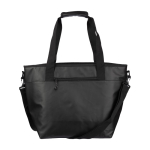 Sac isotherme en polyester avec fermeture velcro et bandoulière couleur noir quatrième vue
