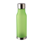 Gourde en RPET aspect givré couvercle et fond acier inoxydable 600ml couleur vert clair troisième vue
