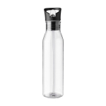 Gourde en RPET couvercle noir incluant un bec verseur pliable 730ml couleur transparent première vue