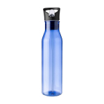 Gourde en RPET couvercle noir incluant un bec verseur pliable 730ml couleur bleu ultramarine première vue