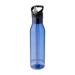 Gourde en RPET couvercle noir incluant un bec verseur pliable 730ml couleur bleu ultramarine troisième vue