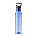 Gourde en RPET couvercle noir incluant un bec verseur pliable 730ml couleur bleu ultramarine sixième vue